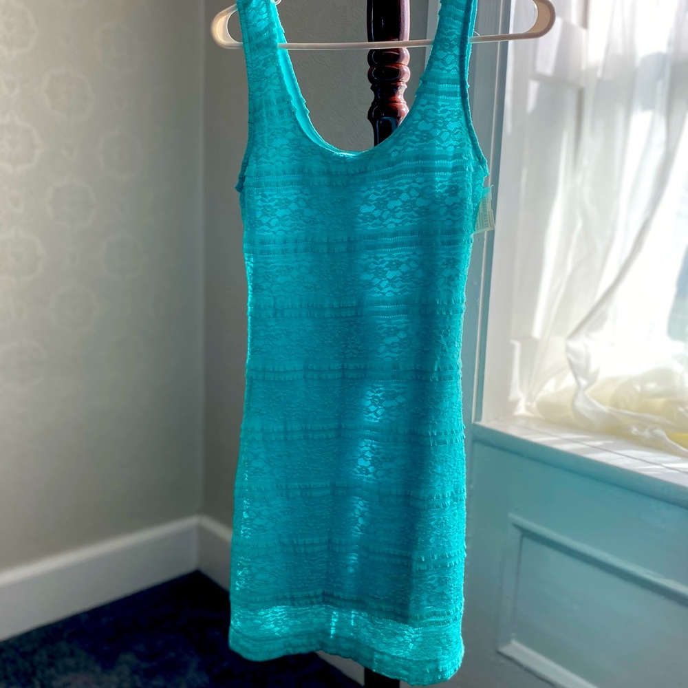 Fun summer green/bluish lace dress
